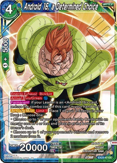 Android 16, a Determined Choice - EX23-46 - Card Masters
