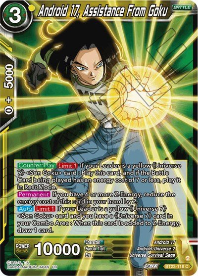 Android 17, Assistance From Goku BT23-118 - Card Masters