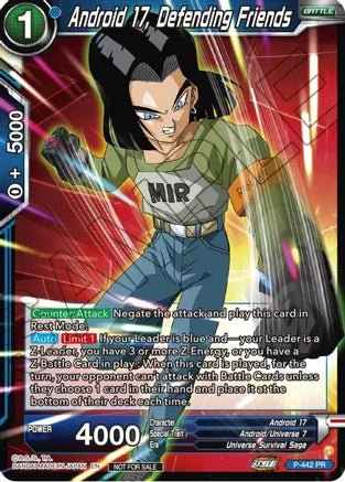 Android 17, Defending Friends - P-442 - Card Masters