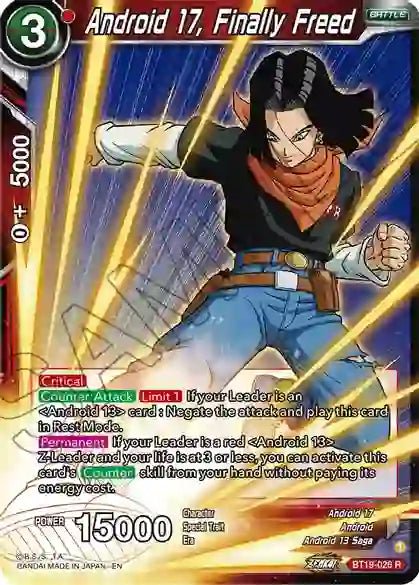 Android 17, Finally Freed - BT19-026 R - Card Masters