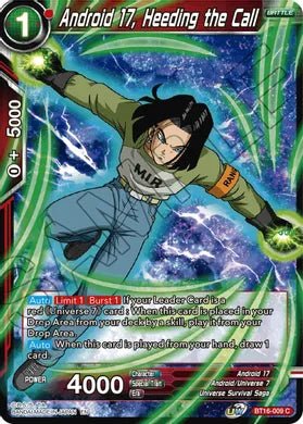 Android 17, Heeding the Call - BT16-009 - Card Masters