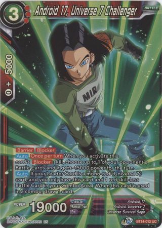 Android 17, Universe 7 Challenger - BT14-012 - Card Masters