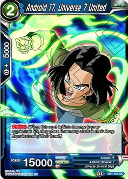 Android 17, Universe 7 United - DB1-028 - Card Masters