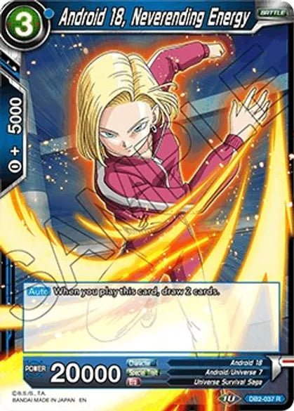 Android 18, Neverending Energy - DB2-037 - Card Masters