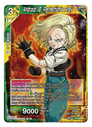 Android 18, Perfection's Prey P-210 RE - Card Masters