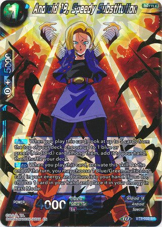 Android 18, Speedy Substitution - BT8-033 - Super Rare - Card Masters
