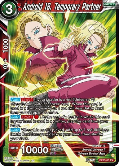 Android 18, Temporary Partner - EX23-06 - Card Masters