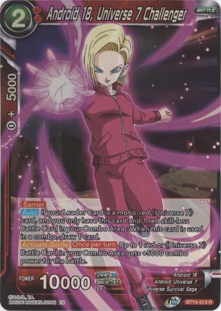 Android 18, Universe 7 Challenger - BT14-013 - Rare - Card Masters