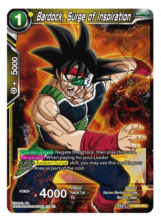 Bardock, Surge of Inspiration P-204 RE - Card Masters