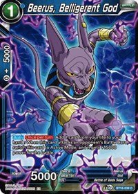 Beerus, Belligerent God - BT16-038 - Card Masters