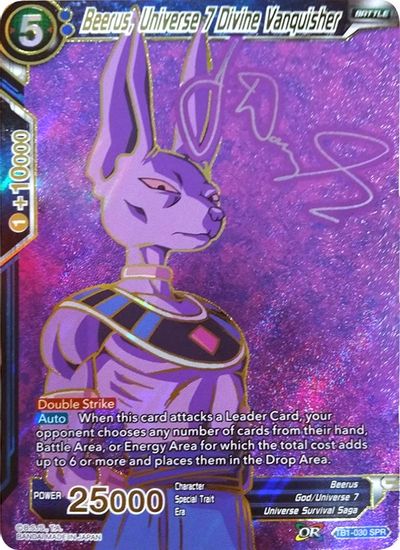 Beerus, Universe 7 Divine Vanquisher - TB1-030 - Special Rare (SPR) - Card Masters