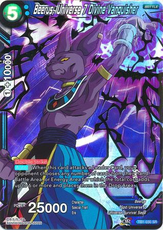 Beerus, Universe 7 Divine Vanquisher - TB1-030 - Super Rare - Card Masters