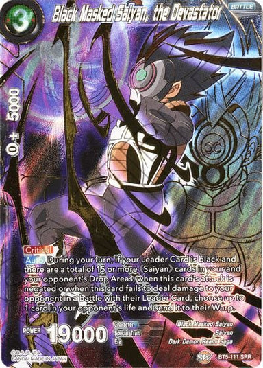 Black Masked Saiyan, the Devastator - BT5-111 - Special Rare (SPR) - Card Masters