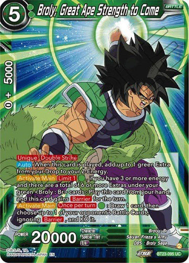 Broly, Great Ape Strength to Come BT23-095 - Card Masters