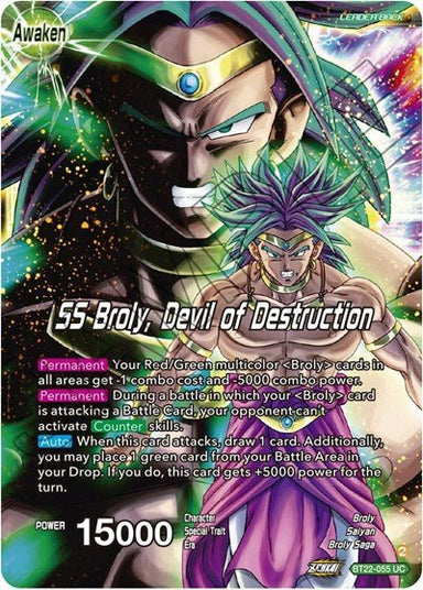 Broly & Paragus // SS Broly, Devil of Destruction - BT22-055 - Card Masters
