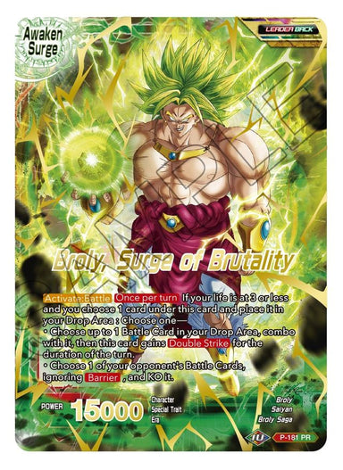Broly, Surge of Brutality - P-181 ALT - Card Masters