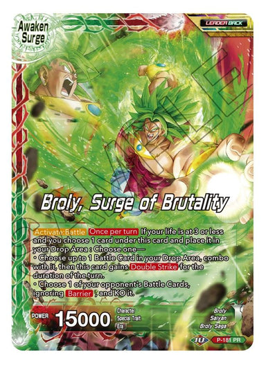Broly, Surge of Brutality - P-181 RE - Card Masters