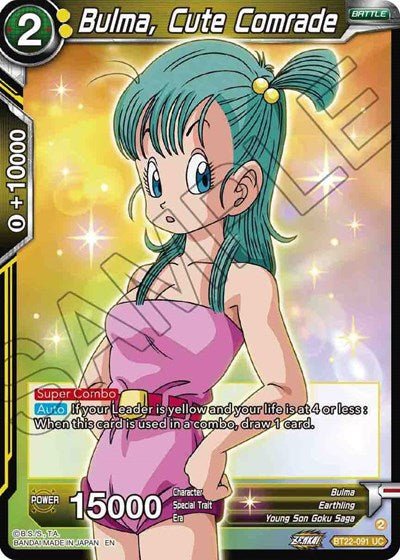 Bulma, Cute Comrade - BT22-091 - Card Masters