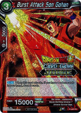 Burst Attack Son Gohan - P-049 - Foil Judge Promo - Card Masters