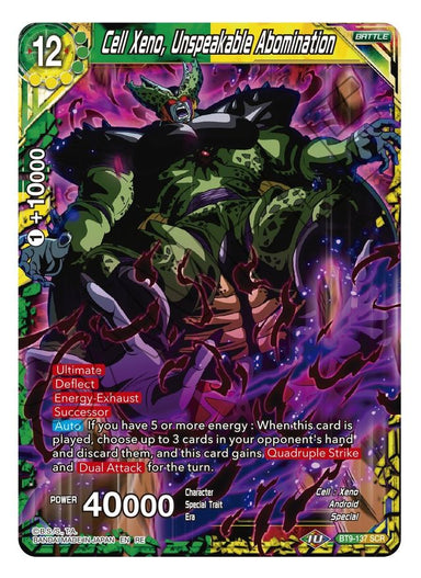 Cell Xeno, Unspeakable Abomination BT9-137 SCR RE - Card Masters
