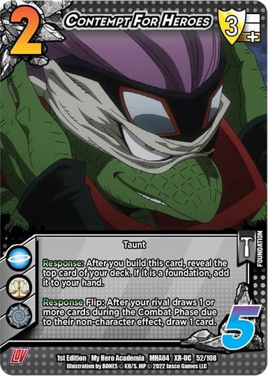 Contempt For Heroes (XR) - MHA04 - Card Masters