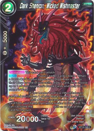 Dark Shenron, Wicked Wishmaster - BT13-148 - Common - Card Masters