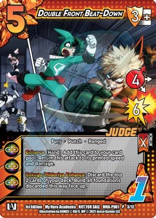 Double Front Beat-Down (Plus Ultra Pack 1 Judge) - MHA-PU01 P 3/12 - Card Masters