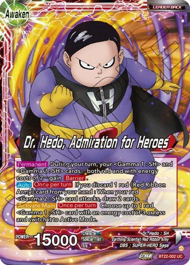 Dr. Hedo // Dr Hedo, Admiration for Heroes - BT22-002 - Card Masters