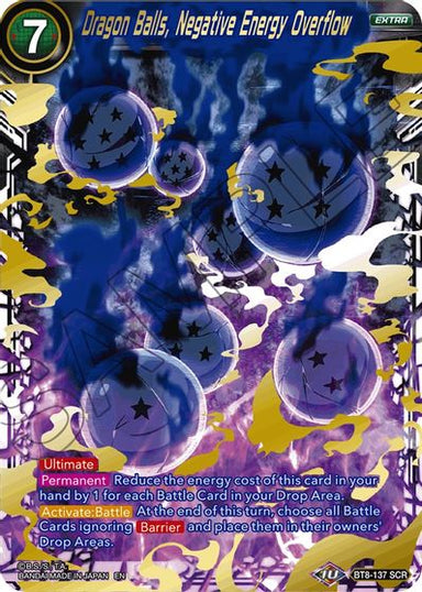 Dragon Balls, Negative Energy Overflow BT8-137 SCR - Card Masters