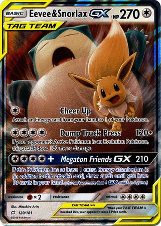 Eevee & Snorlax GX - 120/181 - Ultra Rare - Card Masters