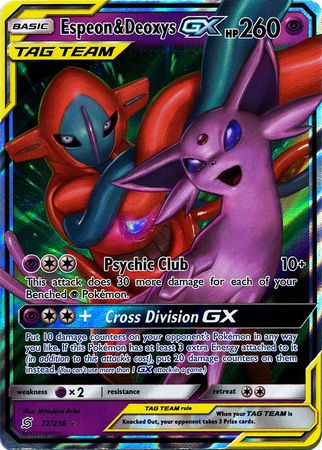 Espeon & Deoxys GX - 72/236 - Ultra Rare - Card Masters