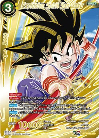 Explosive Spirit Son Goku - BT3-088 - Special Rare (SPR) - Card Masters