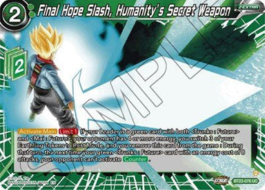 Final Hope Slash, Humanity's Secret Weapon BT23-076 - Card Masters