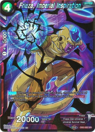 Frieza, Imperial Inspiration - DB2-007 - Super Rare - Card Masters