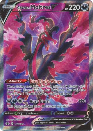 Galarian Moltres V - 176/198 - Full Art Ultra Rare - Card Masters