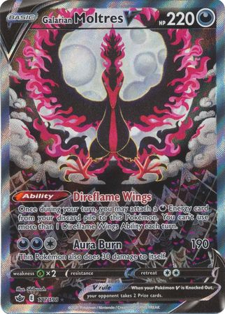 Galarian Moltres V - 177/198 - Full Art Ultra Rare - Card Masters