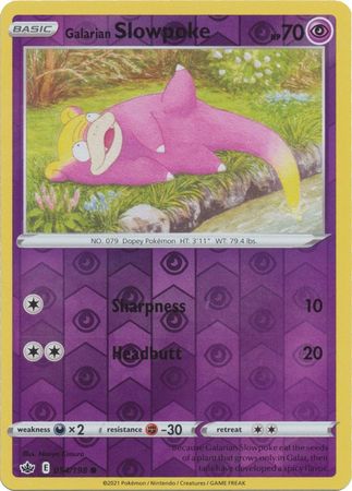 Galarian Slowpoke - 54/198 - Common - Card Masters