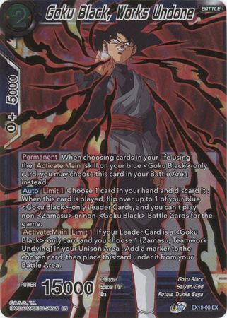 Goku Black, Works Undone - EX19-08 - Expansion Rare Foil - Card Masters