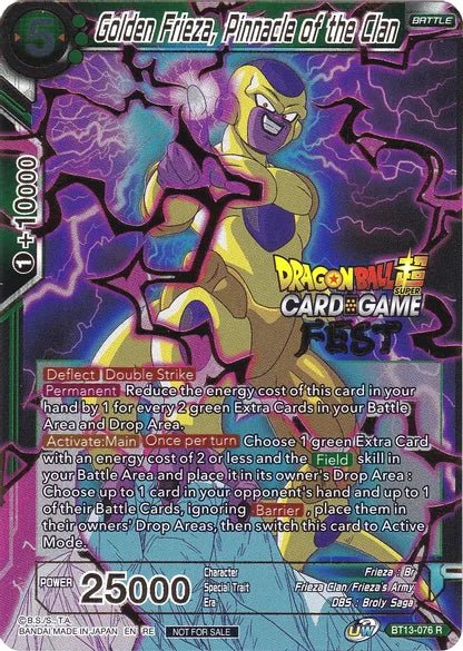 Golden Frieza, Pinnacle of the Clan (Card Game Fest 2022) - BT13-076 R - Card Masters