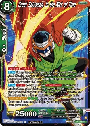 Great Saiyaman, In the Nick of Time - P-443 - Card Masters