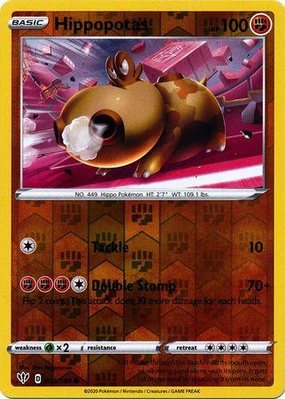 Hippopotas - 093/189 - Common Reverse Holo - Card Masters