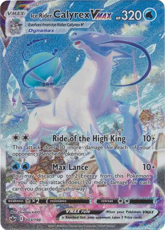 Ice Rider Calyrex VMAX - 203/198 - Secret Rare - Card Masters
