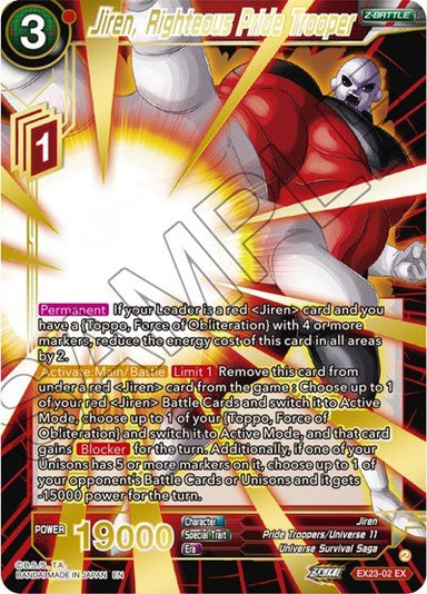 Jiren, Righteous Pride Trooper - EX23-02 - Card Masters