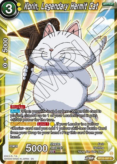 Korin, Legendary Hermit Cat - BT22-097 - Card Masters