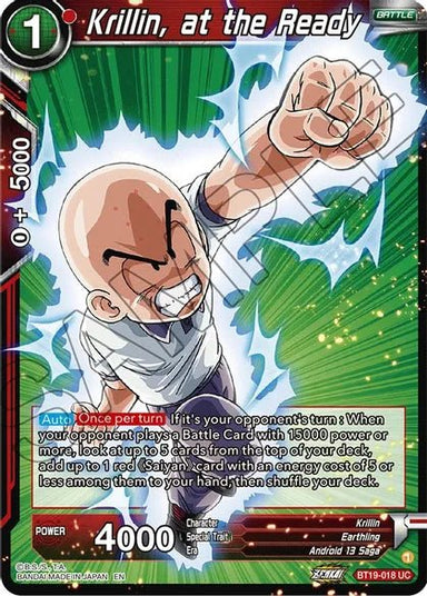 Krillin, at the Ready - BT19-018 - Card Masters