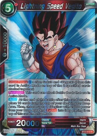 Lightning Speed Vegito - BT2-013 - Rare - Card Masters