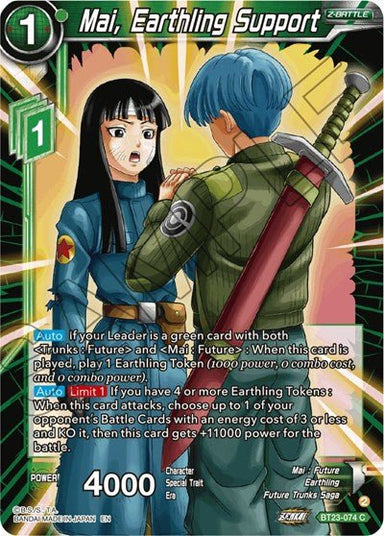 Mai, Earthling Support BT23-074 - Card Masters
