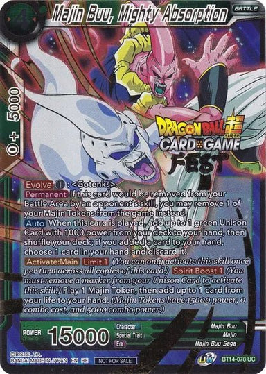 Majin Buu, Mighty Absorption (Card Game Fest 2022) - BT14-078 - Card Masters