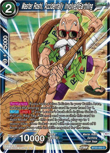 Master Roshi, Accidentally Involved Earthling BT23-053 - Card Masters