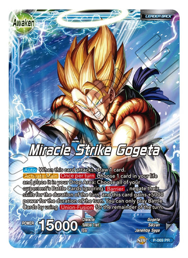 Miracle Strike Gogeta P-069 RE - Card Masters